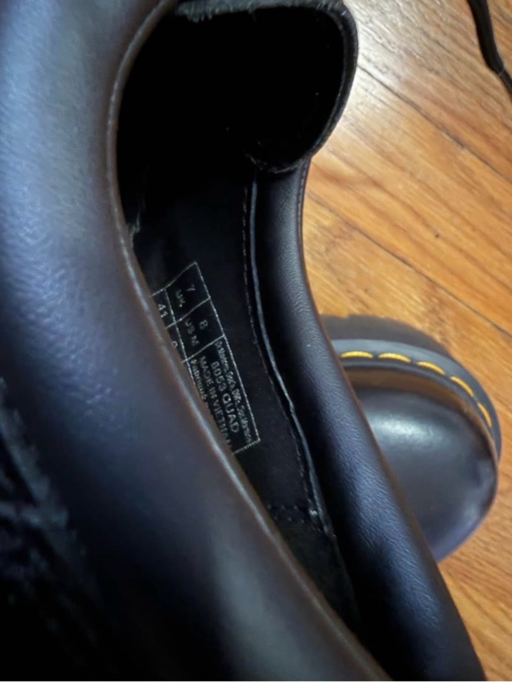 DR. MARTENS-CLASSIC BLACK- 8053 QUAD Platform Shoes-Womens Sz. 9-EXCELLENT! - Picture 6 of 6